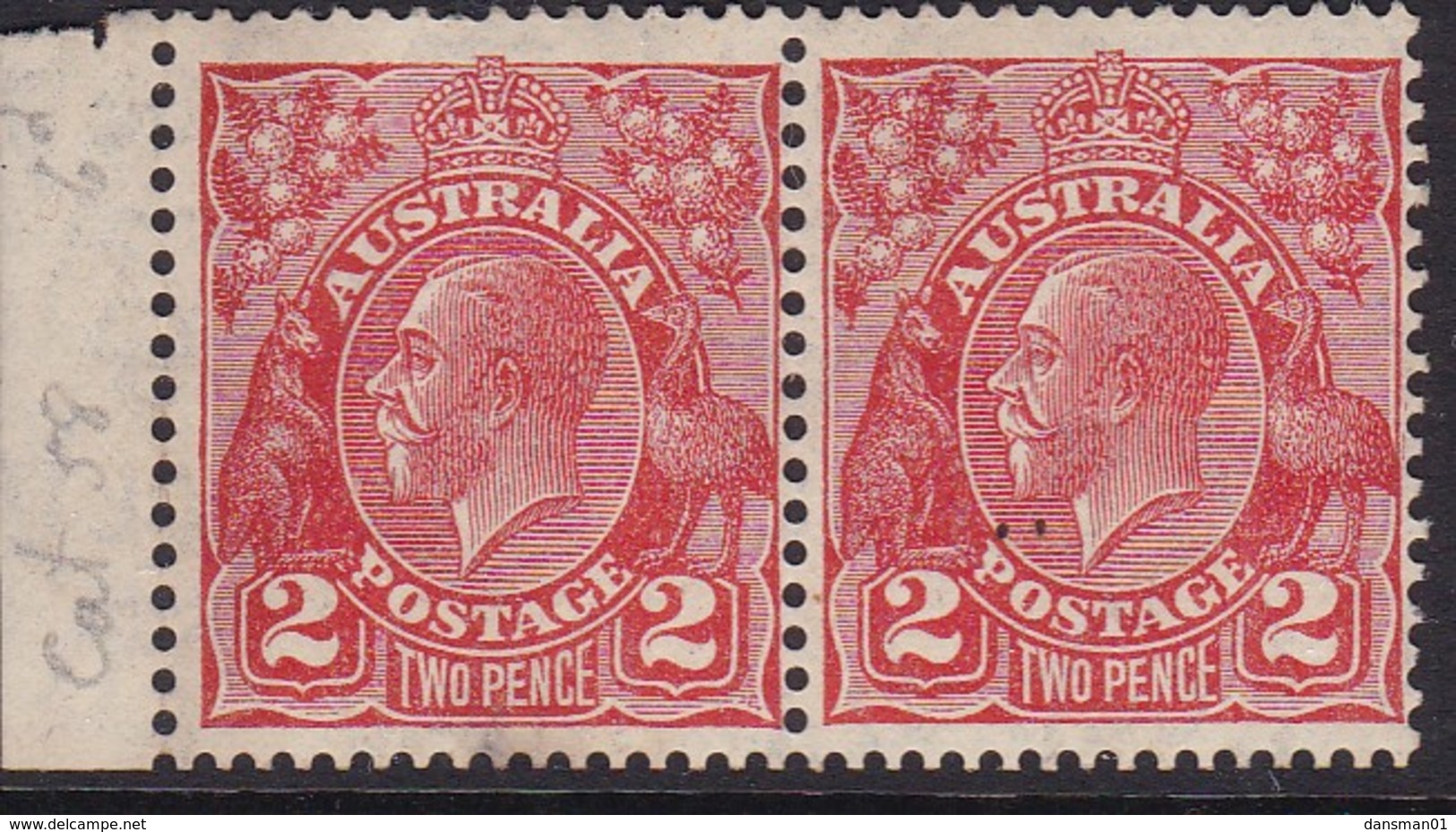 Australia 1931 George V Wmk W.15  P.13.5x12.5 SG 127w Mint Never Hinged - Ungebraucht