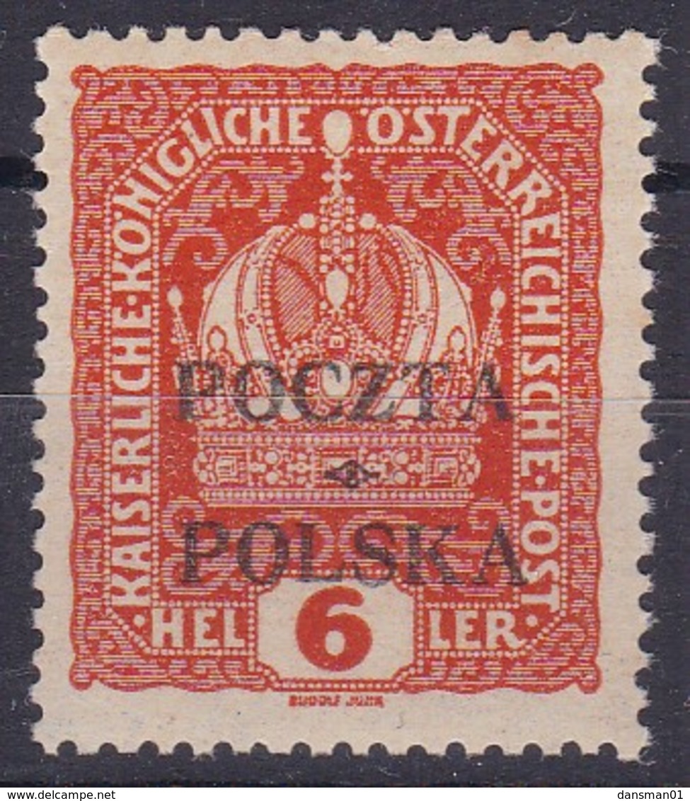 POLAND 1919 Krakow Fi 32II Mint Never Hinged Signed Kronenberg IIE-58 - Unused Stamps