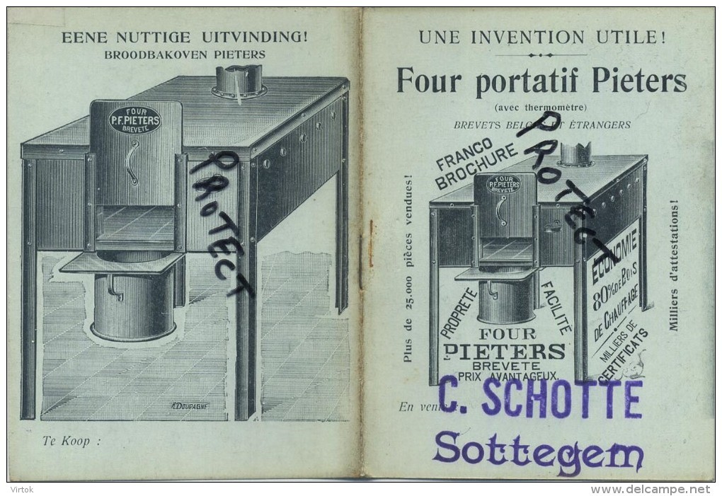 Zottegem : SCHOTTE  ( Brood Bakovens Pieters - Bakkerij ( Boekje Formaat 14 X 10 Cm ) - Zottegem