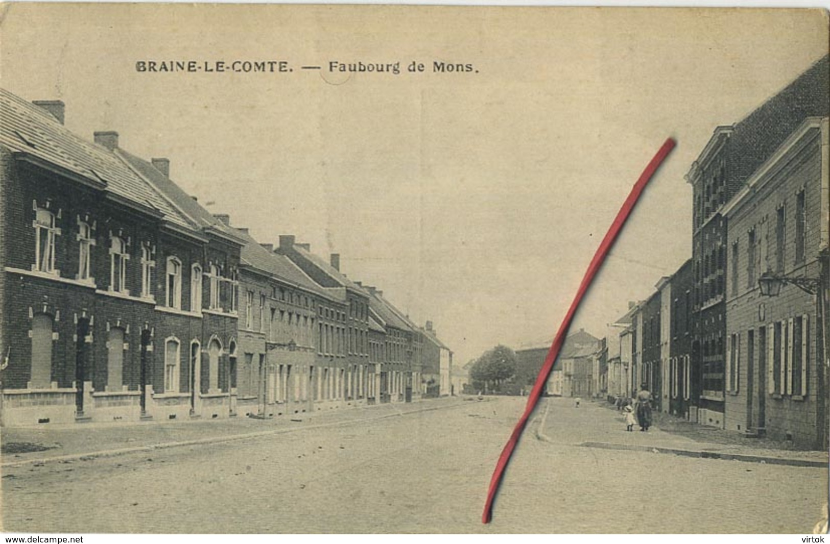 Braine-le-Comte :  Faubourg De Mons  (  Ecrit 1924 Avec Timbre ) - Braine-le-Comte