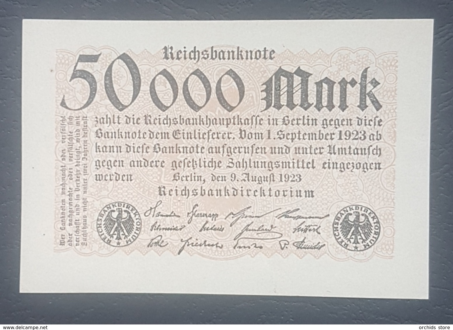 EBN12 - Germany 1923 Banknote 50000 Mark P.99 - 50000 Mark