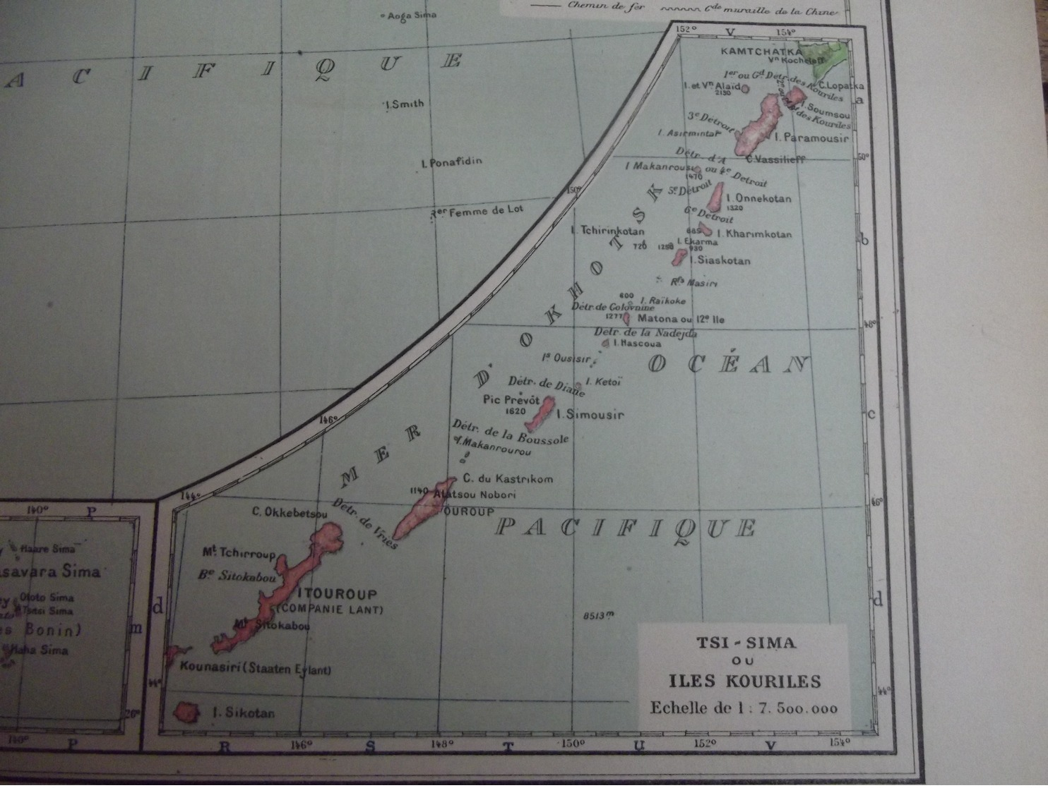 CARTE ANCIENNE  GEOGRAPHIQUE  /  CHINE ORIENTALE  COREE   JAPON