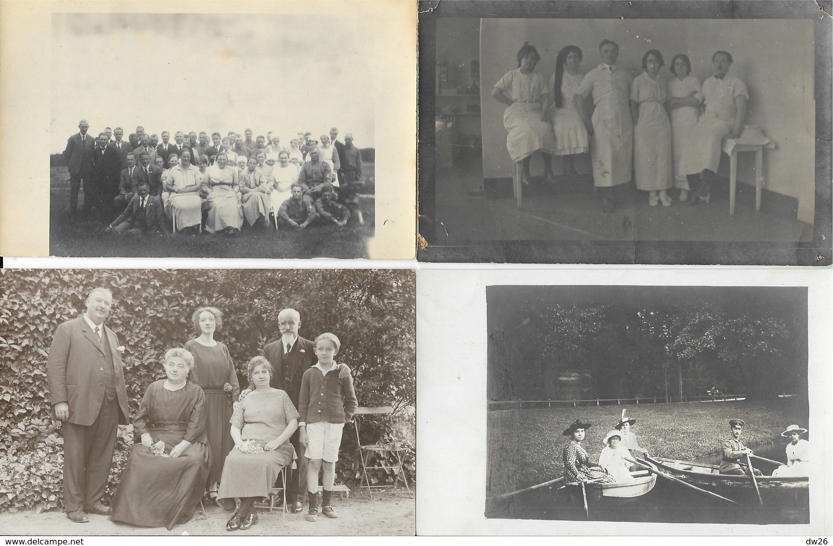 Lot n° 82 de 100 Cartes-photos à identifier: Famille, Militaria, groupes, portraits, communions, lieux...