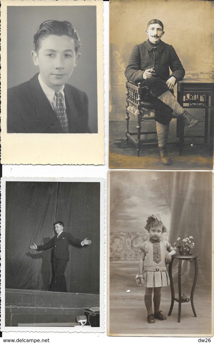 Lot n° 82 de 100 Cartes-photos à identifier: Famille, Militaria, groupes, portraits, communions, lieux...