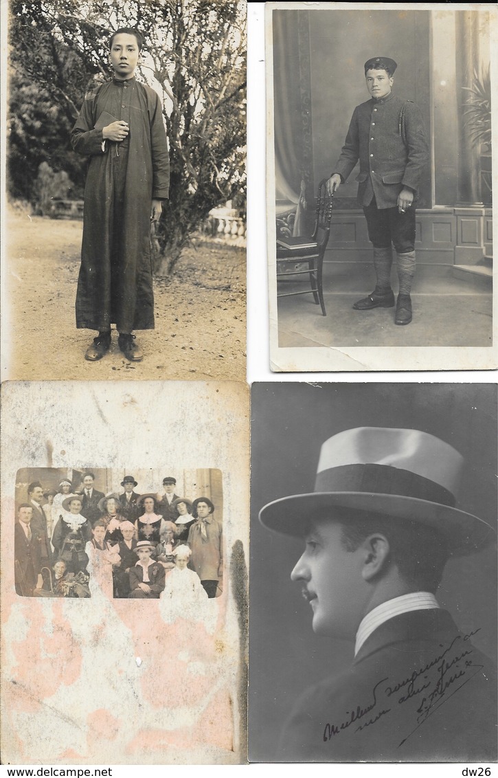 Lot n° 82 de 100 Cartes-photos à identifier: Famille, Militaria, groupes, portraits, communions, lieux...