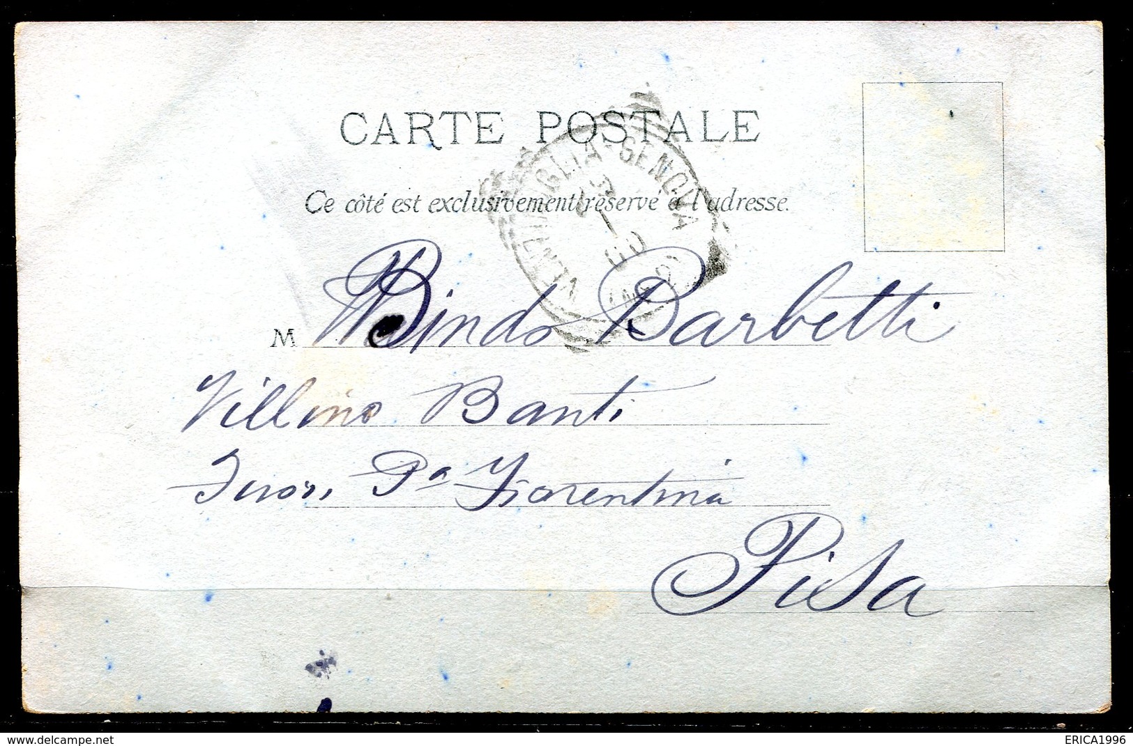 CARTOLINA CV2305 MONACO MONTECARLO Souvenir De… Tipo Gruss Aus, 1900 Viaggiata Per L'Italia, Formato Piccolo, Francoboll - Monte-Carlo
