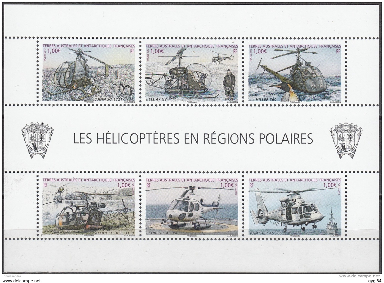 TAAF 2013 Yvert F654 Neuf ** MNH  Les Hélicoptères En Régions Polaires - Blocs-feuillets