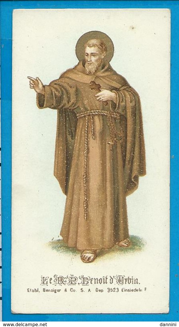 Holycard    St. Benoit D 'Urbin - Imágenes Religiosas