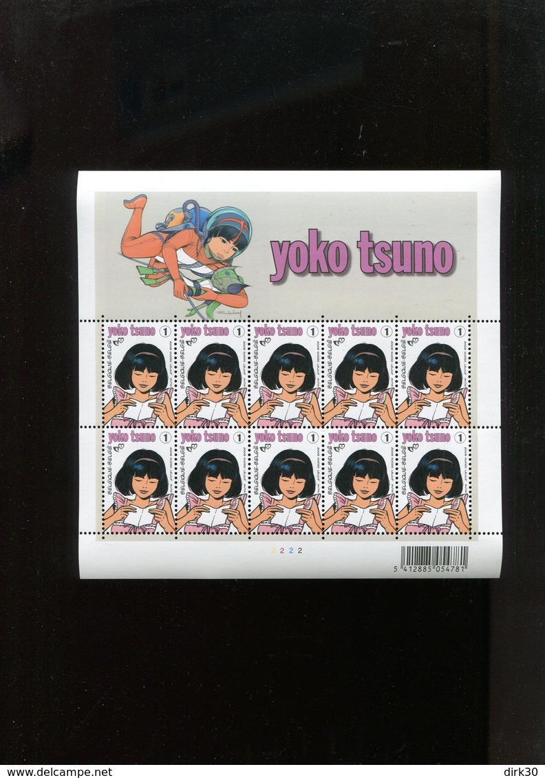 Belgie 2009 3922 F3922 Yoko Tsuno Full Sheet MNH Maasmechelen Plaatnummer 2 ++130€ RRR BD Comics Strips - Feuilles Complètes & Feuillets