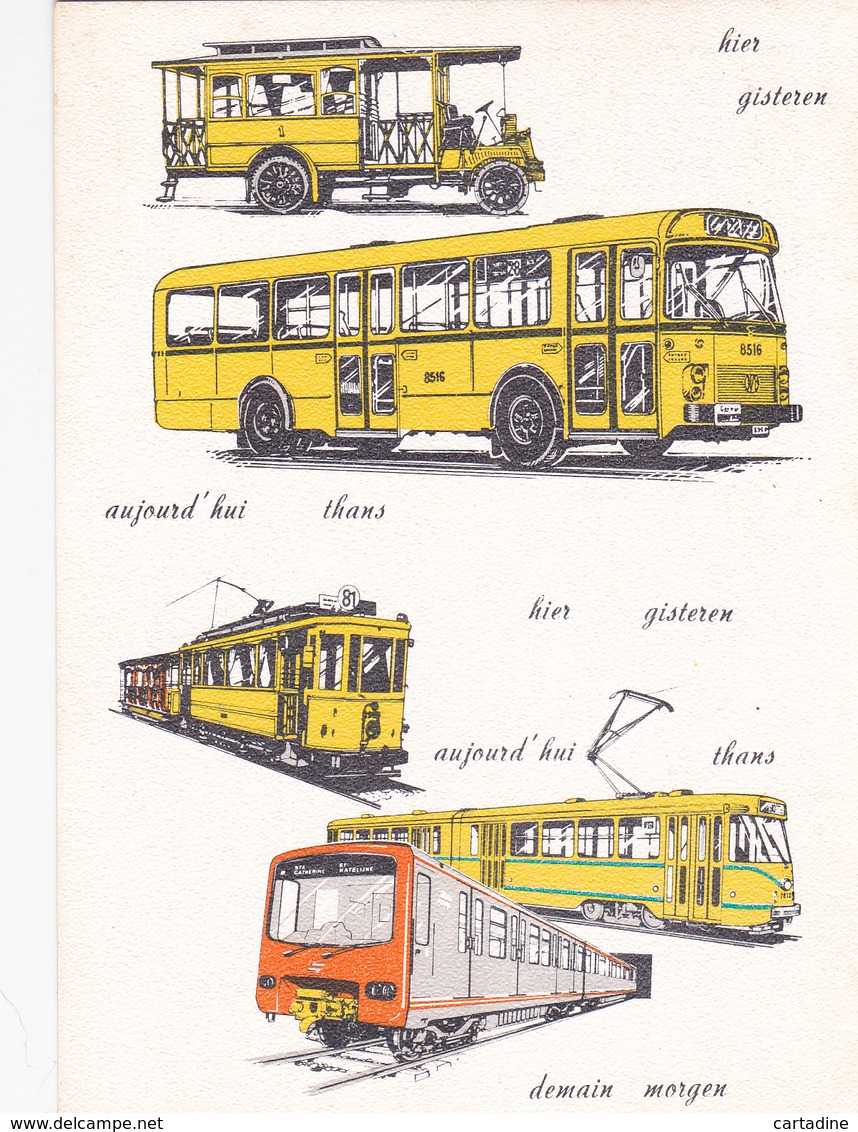 STIB - MIVB - Hier, Aujourd'hui Et Demain - Transport En Commun Bruxellois - Calendrier 1973 - Petit Format : 1971-80