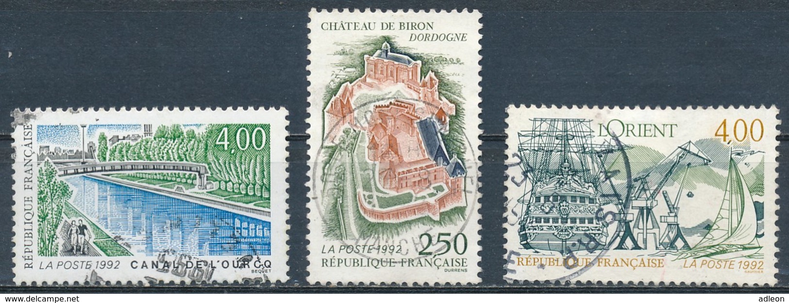 France -Série Touristique 1992 - YT 2763-2765 Obl - Used Stamps