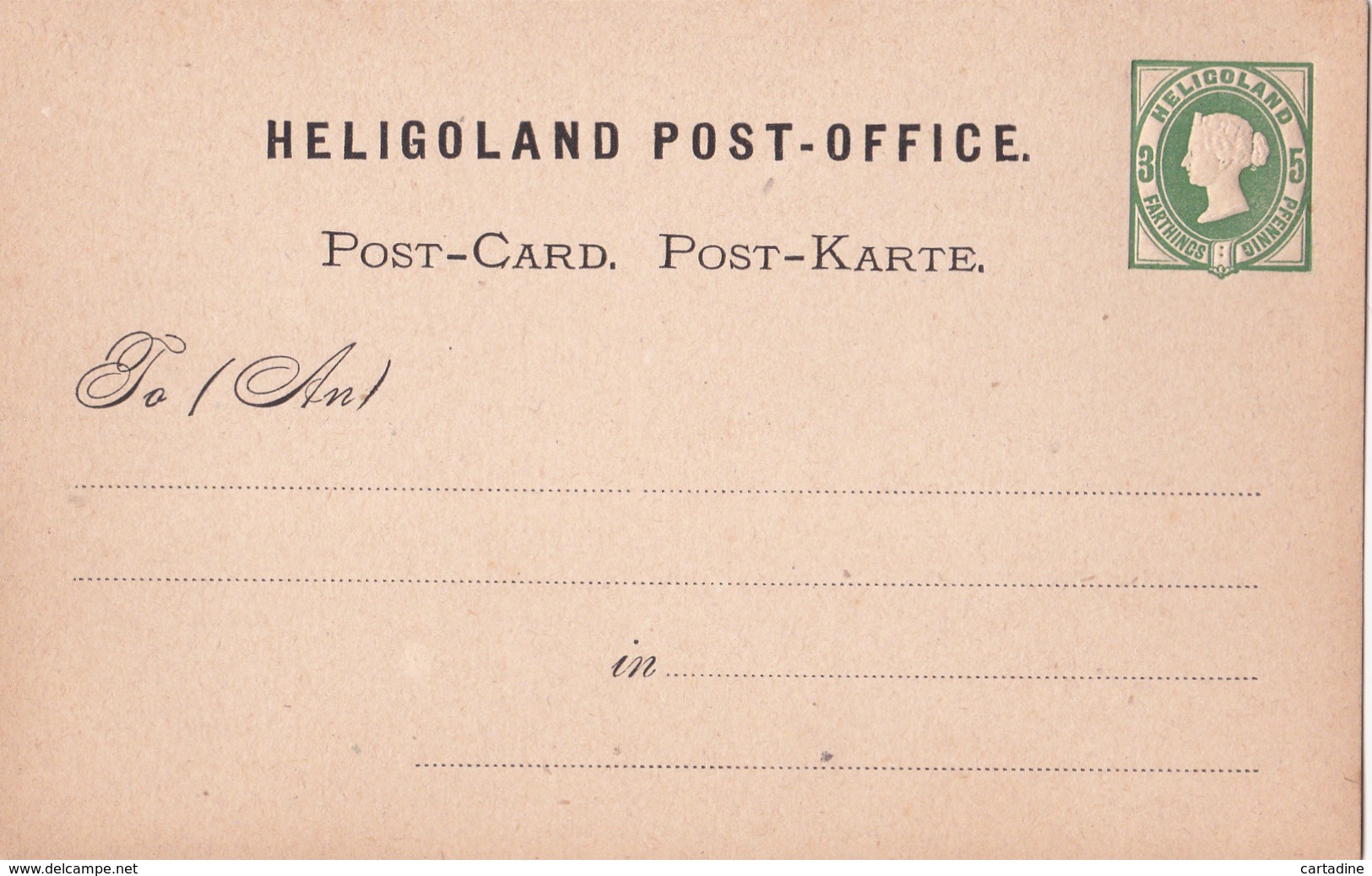 Entier Postal  Heligoland  - Etat Neuf - Heligoland (1867-1890)