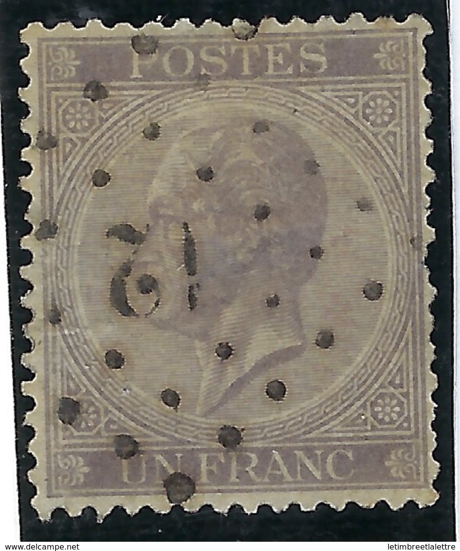 Belgique, N° 21 Oblitéré - 1865-1866 Profil Gauche