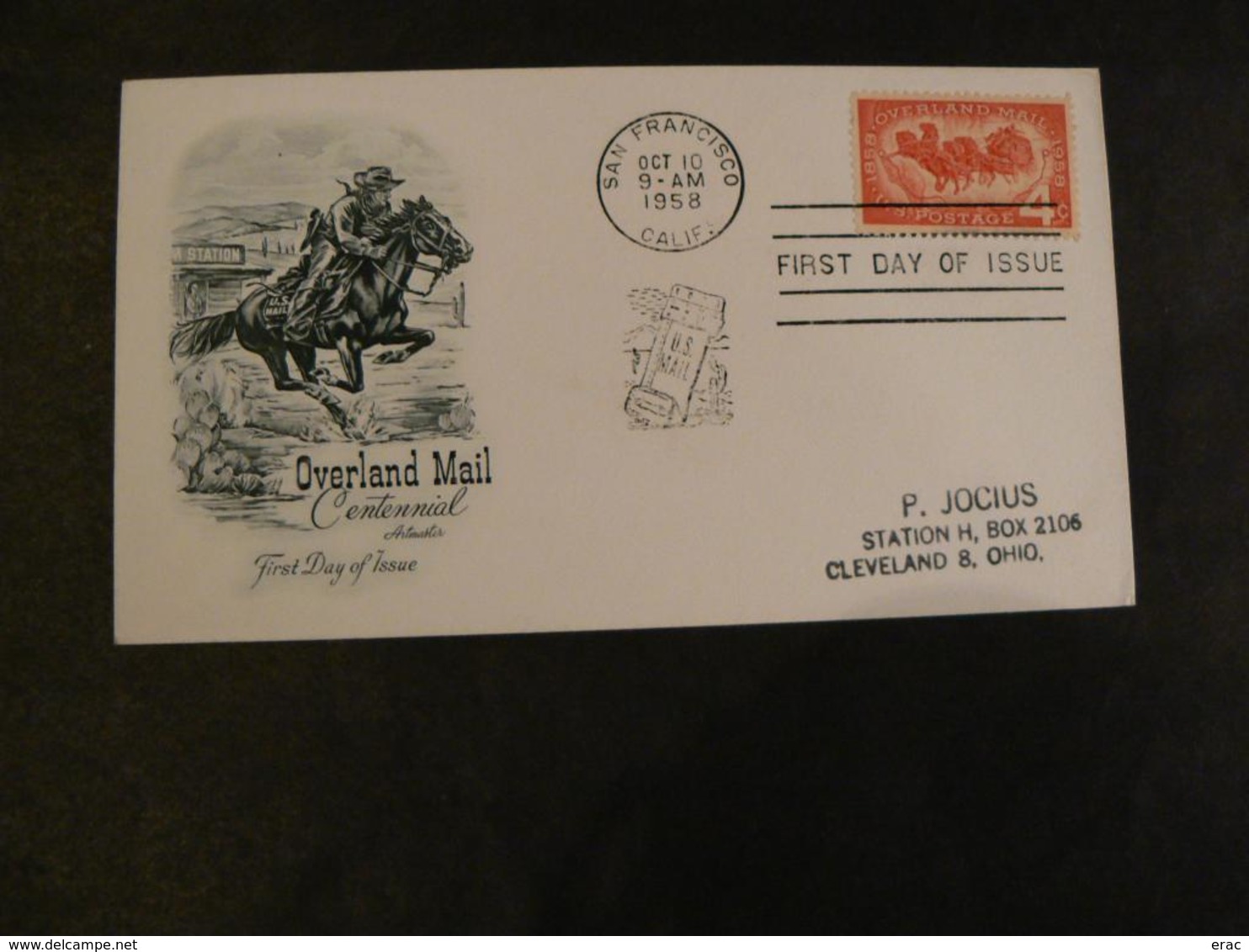 Etats-Unis (USA) - 6 enveloppes (dont 1 du 19ème avec correspondance) - Thème transports à chevaux - Horse