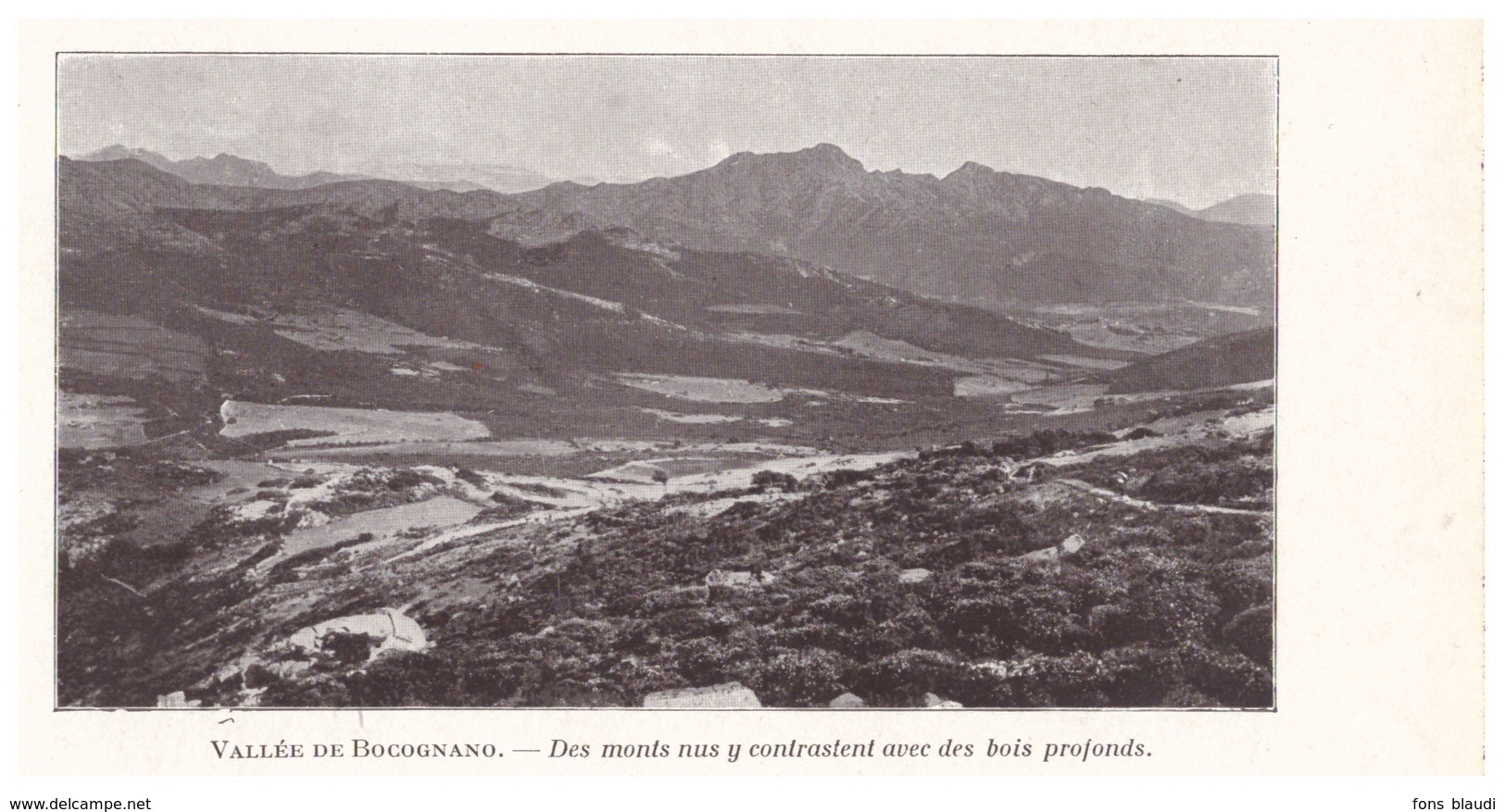 1924 - Iconographie -  Bocognano (Corse) - La Vallée - FRANCO DE PORT - Non Classés