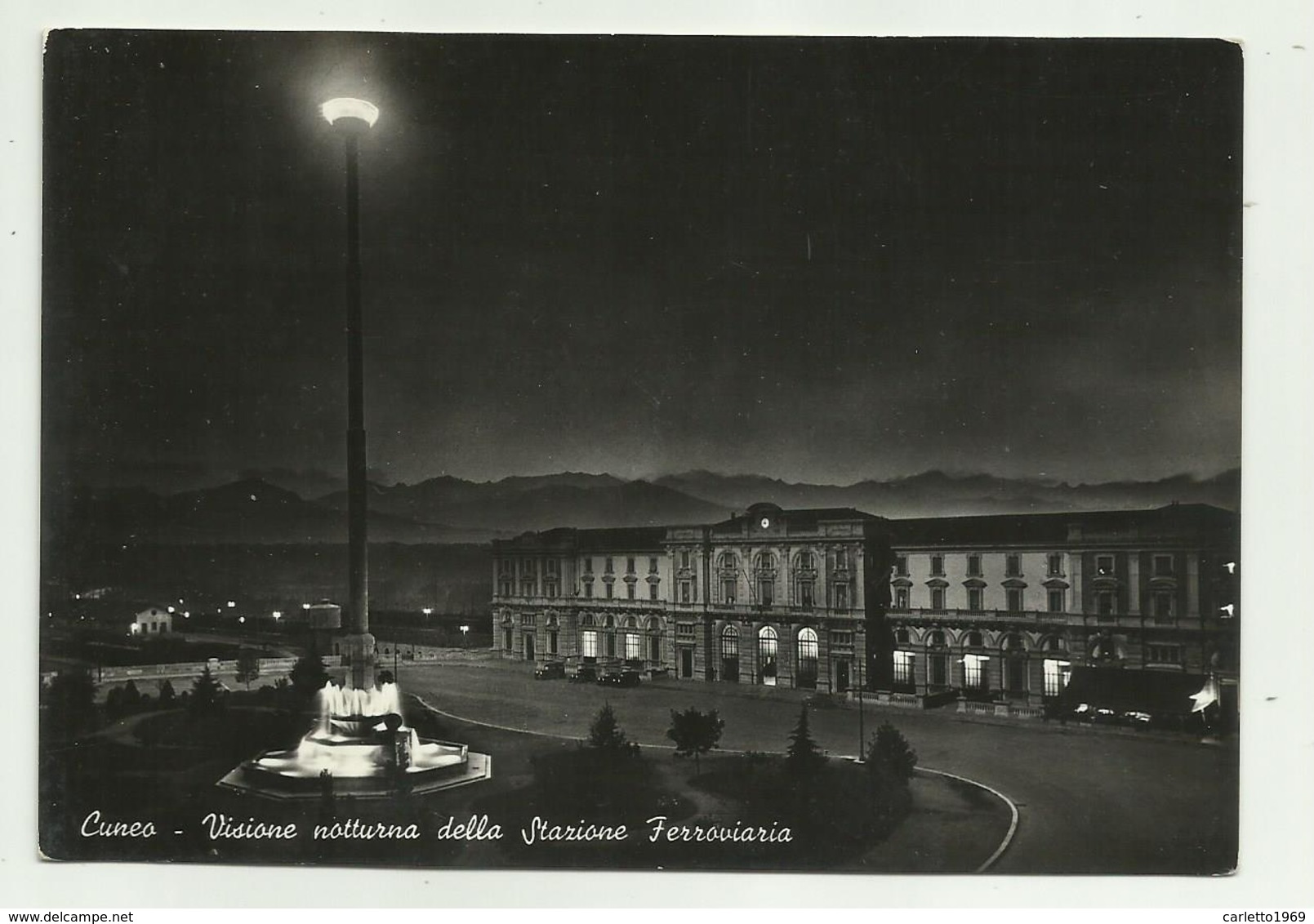 CUNEO - VISIONE NOTTURNA DELLA STAZIONE FERROVIARIA   VIAGGIATA FG - Cuneo