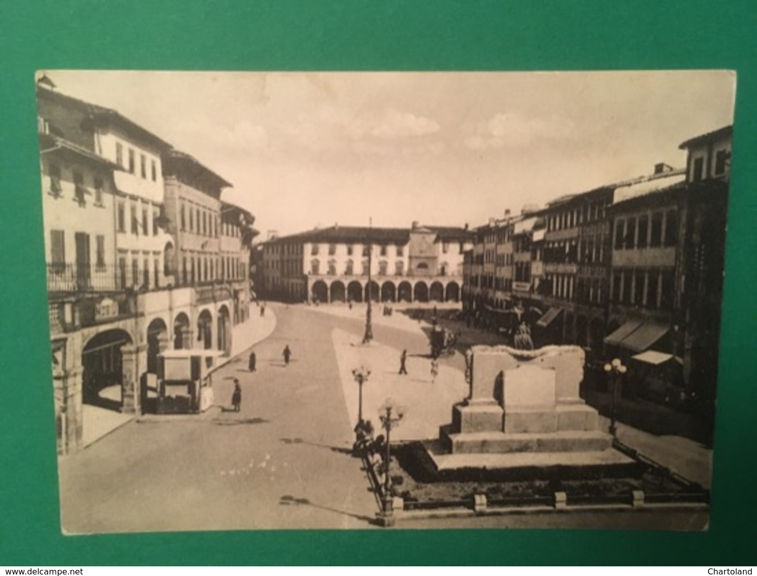 Cartolina Figline Valdarno - Piazza Marsilio Ficino - 1934 - Firenze (Florence)
