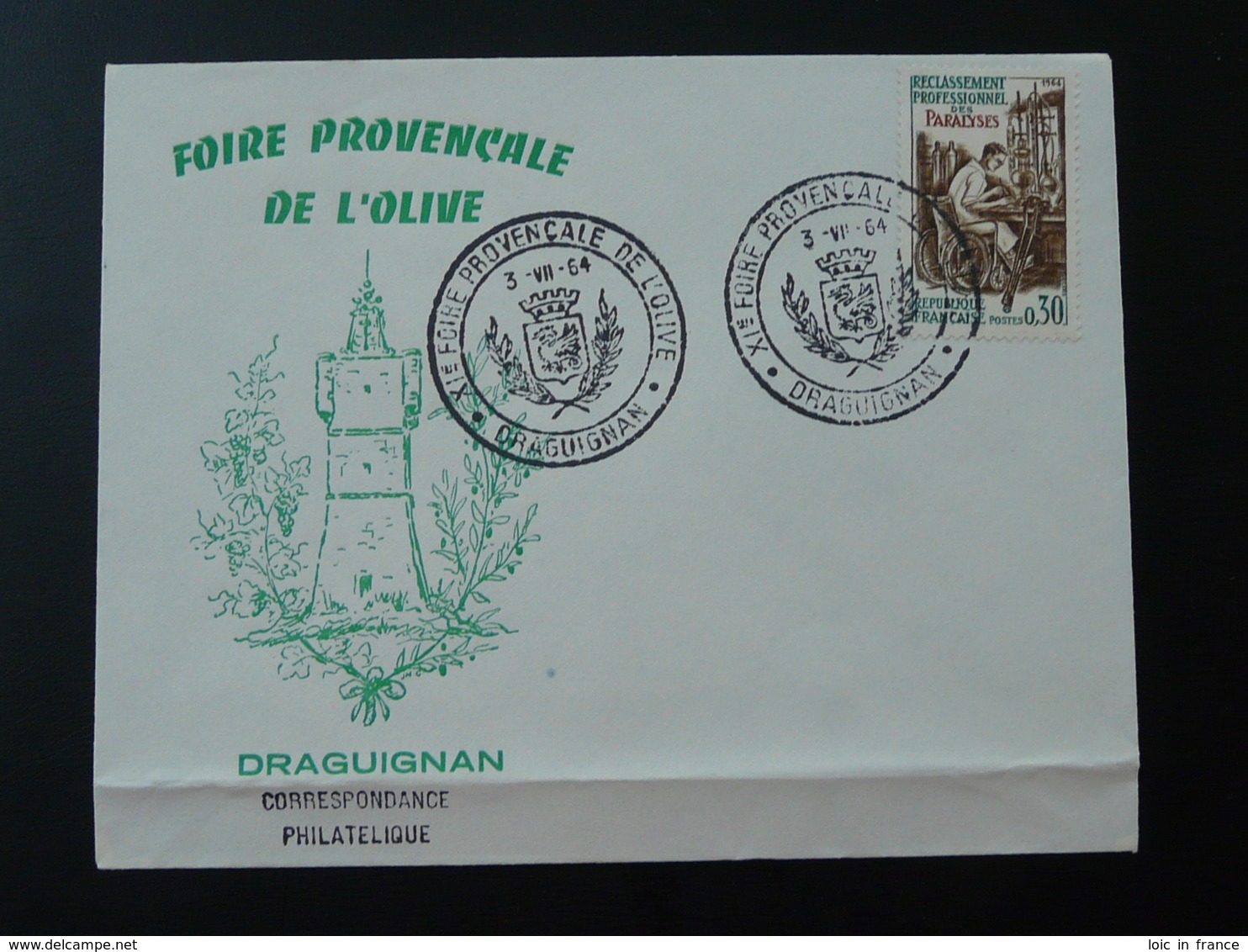 Lettre Cover Foire Provencale De L'olive 83 Draguignan Var 1964 - 1961-....