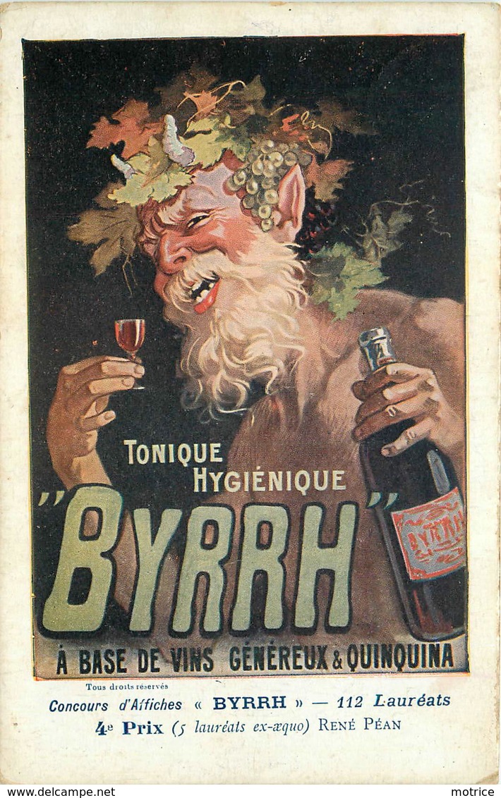 BYRRH - Concours D'affiche,carte Illustrée Par René Péan. - Publicité