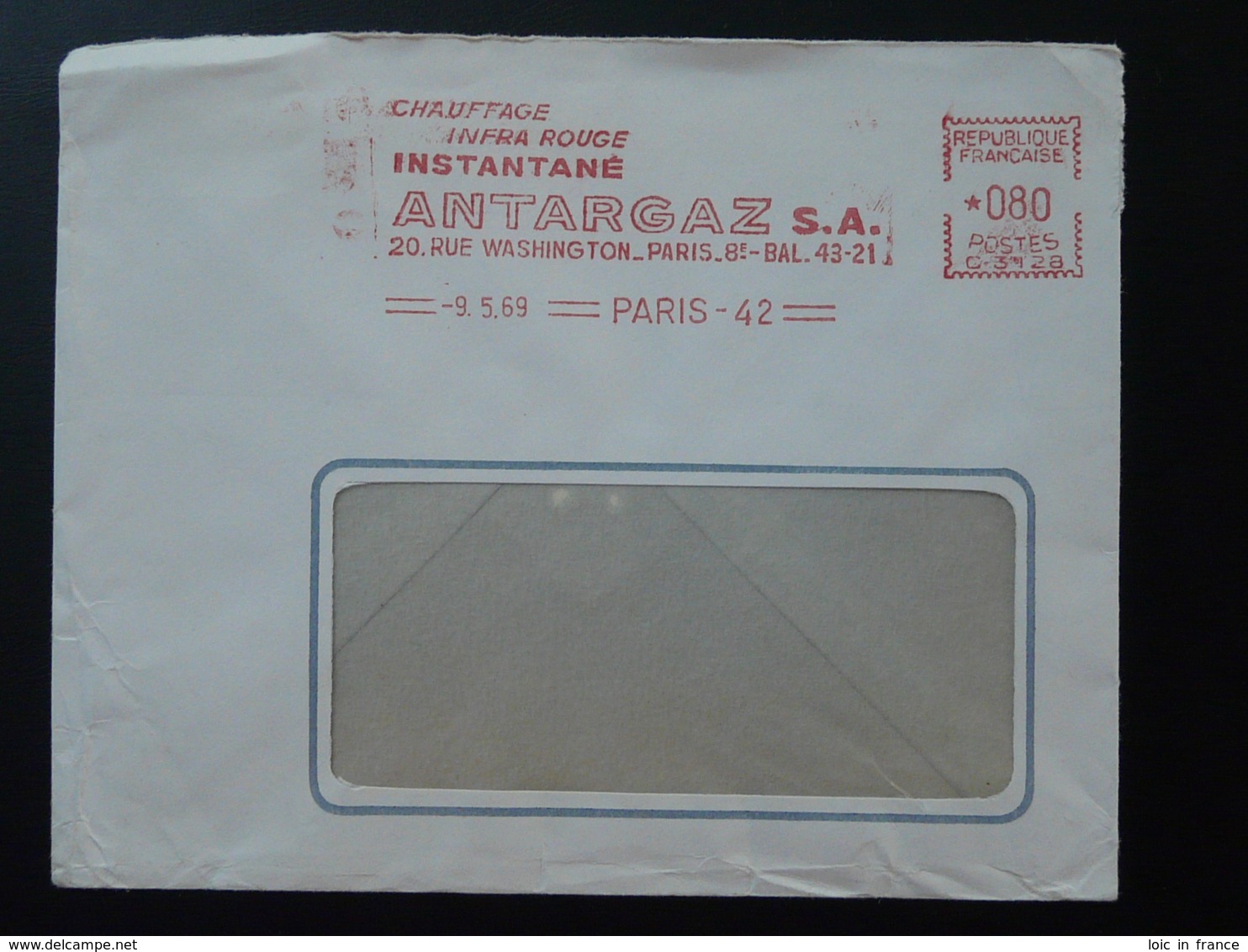 EMA Sur Lettre Slogan Meter On Cover Antargaz Paris 1969 - Gas