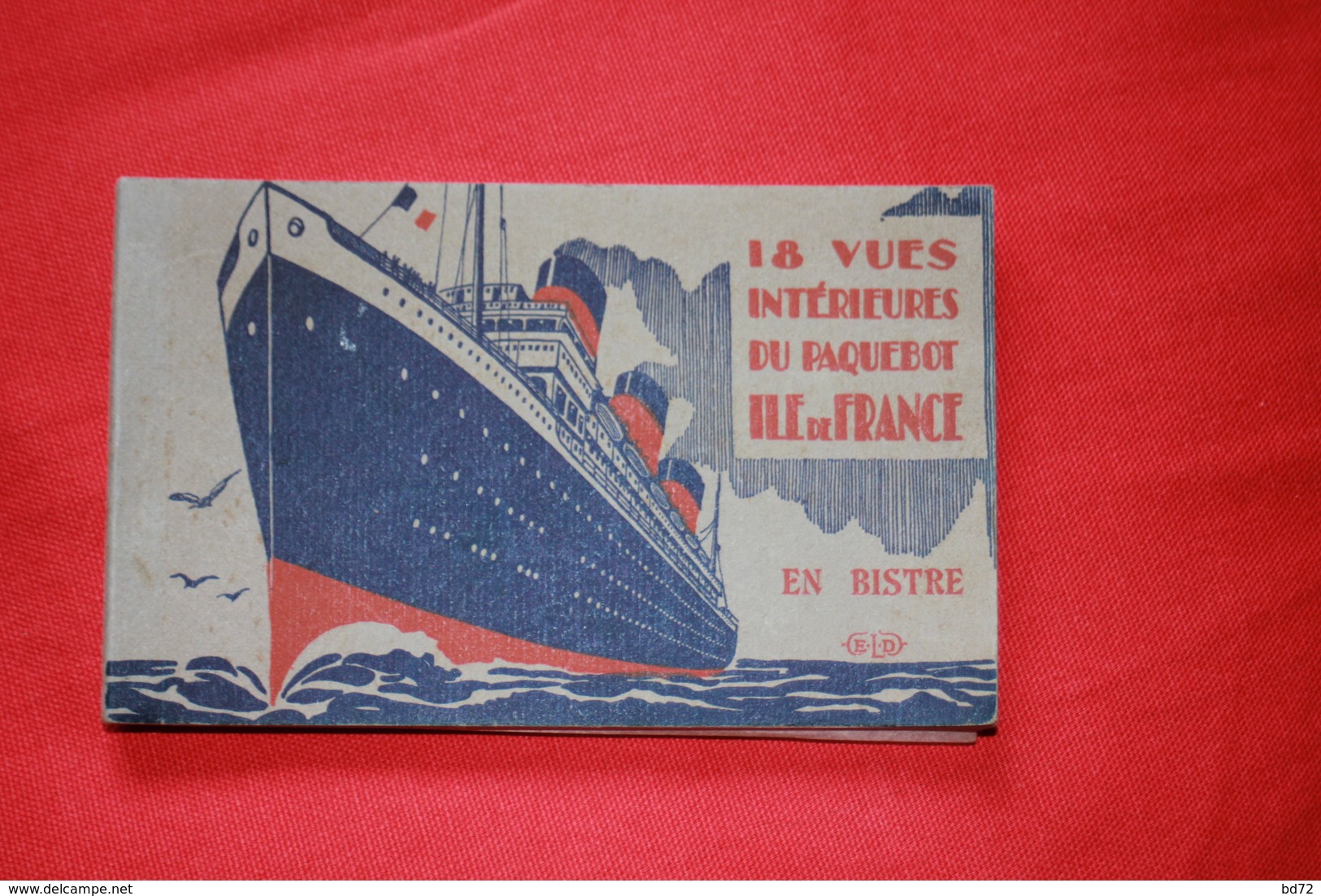 PAQUEBOT " ILE DE FRANCE " / Carnet Complet De 18 Cartes - Dampfer