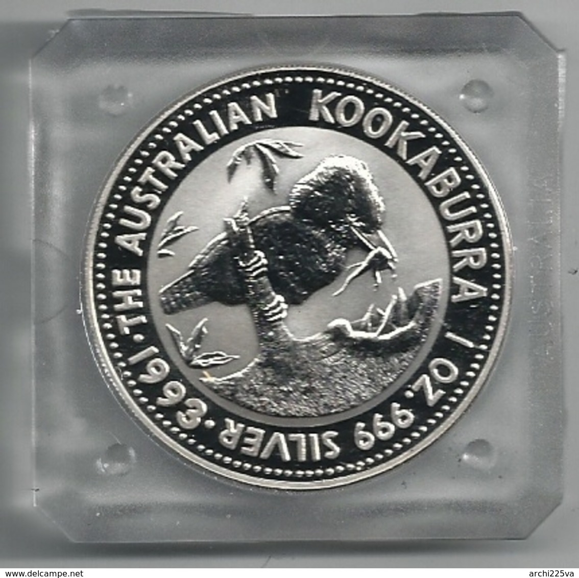 1993 AUSTRALIA - Kookaburra - 1 Dollars FDC PROOF - Argento Argent Silver 1 Oz. 999 / 1000  Confezione Originale (3 Foto - Dollar