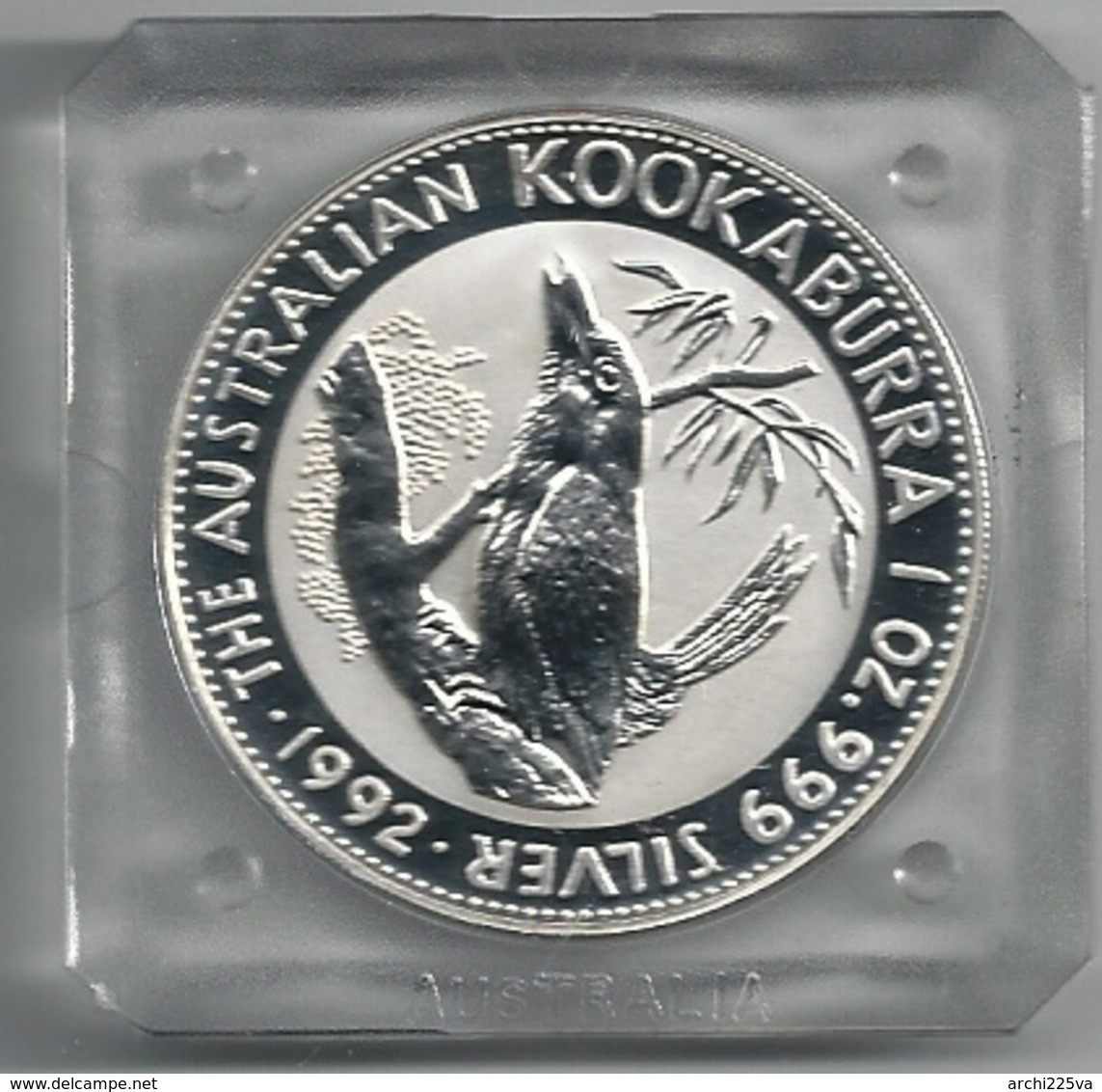 1992 AUSTRALIA - Kookaburra - 1 Dollars FDC PROOF - Argento / Argent / Silver  999 / 1000 - Confezione Originale (3 Foto - Dollar