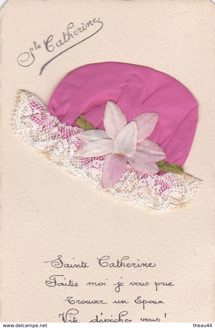 ¤¤  -  Carte Fantaisie  -  Bonnet De SAINTE CATHERINE En Dentelle    -  ¤¤ - Nombres