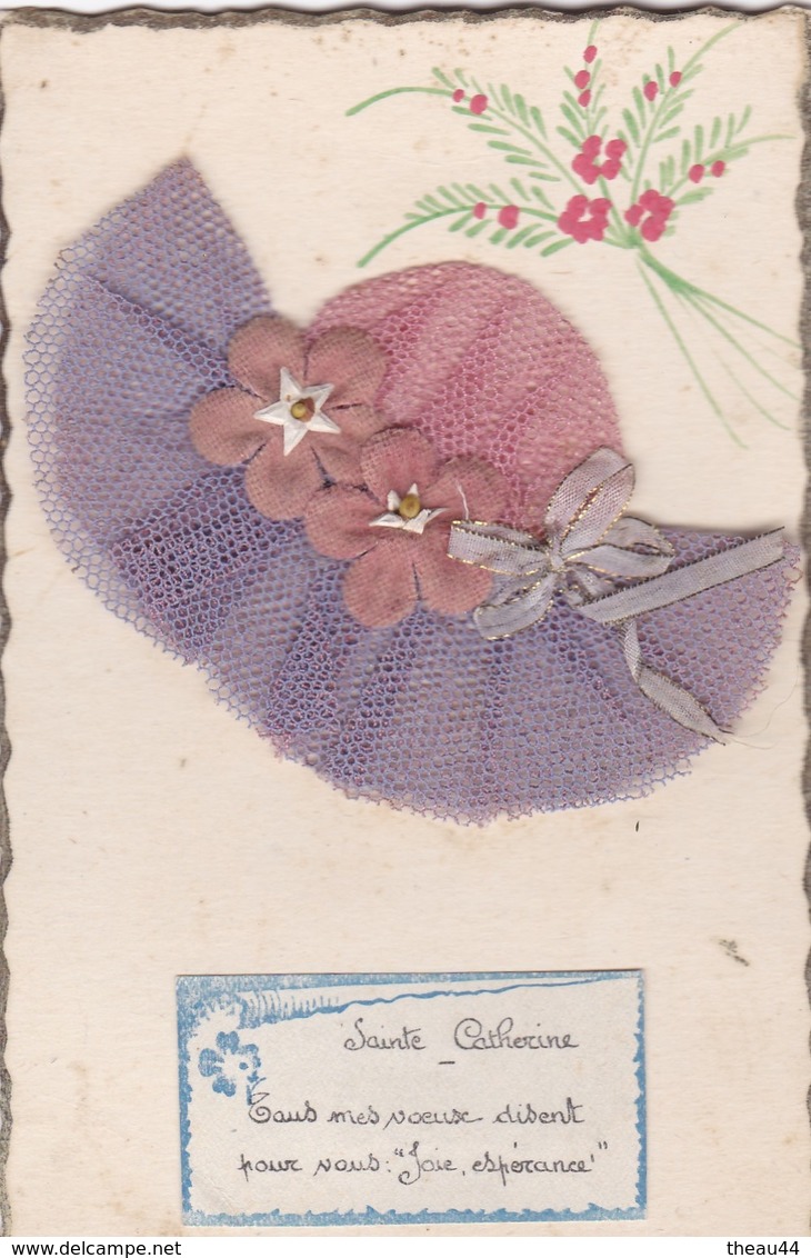 ¤¤  -  Carte Fantaisie  -  Bonnet De SAINTE CATHERINE En Dentelle    -  ¤¤ - Nombres