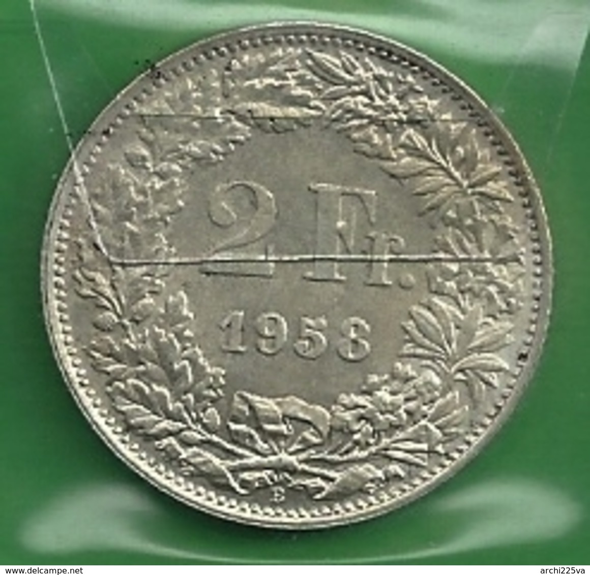 SVIZZERA 1958 - Helvetia - 2 Fr / CHF - BB / SPL  - Argento / Argent / Silver - Confezione In Bustina - Altri & Non Classificati