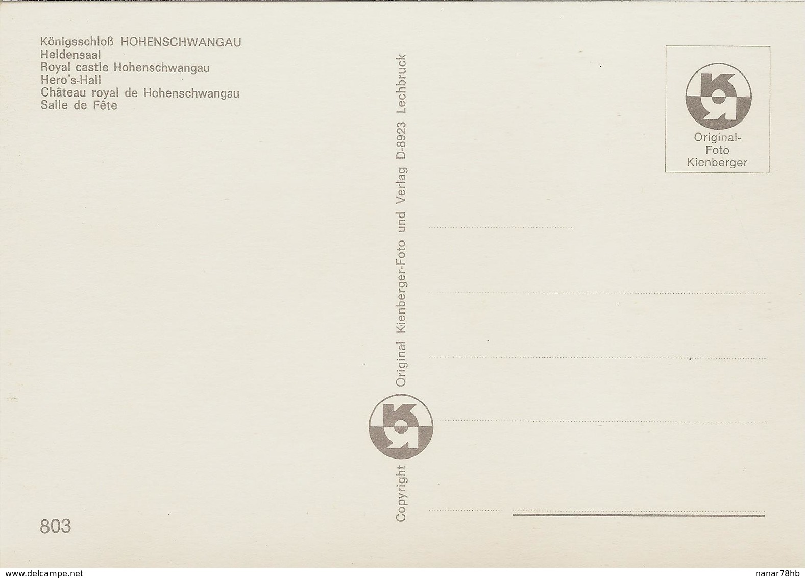 CPM Allemagne, Fussen, Schwangau, Koenigsschloss Hohenschwangau - Fuessen