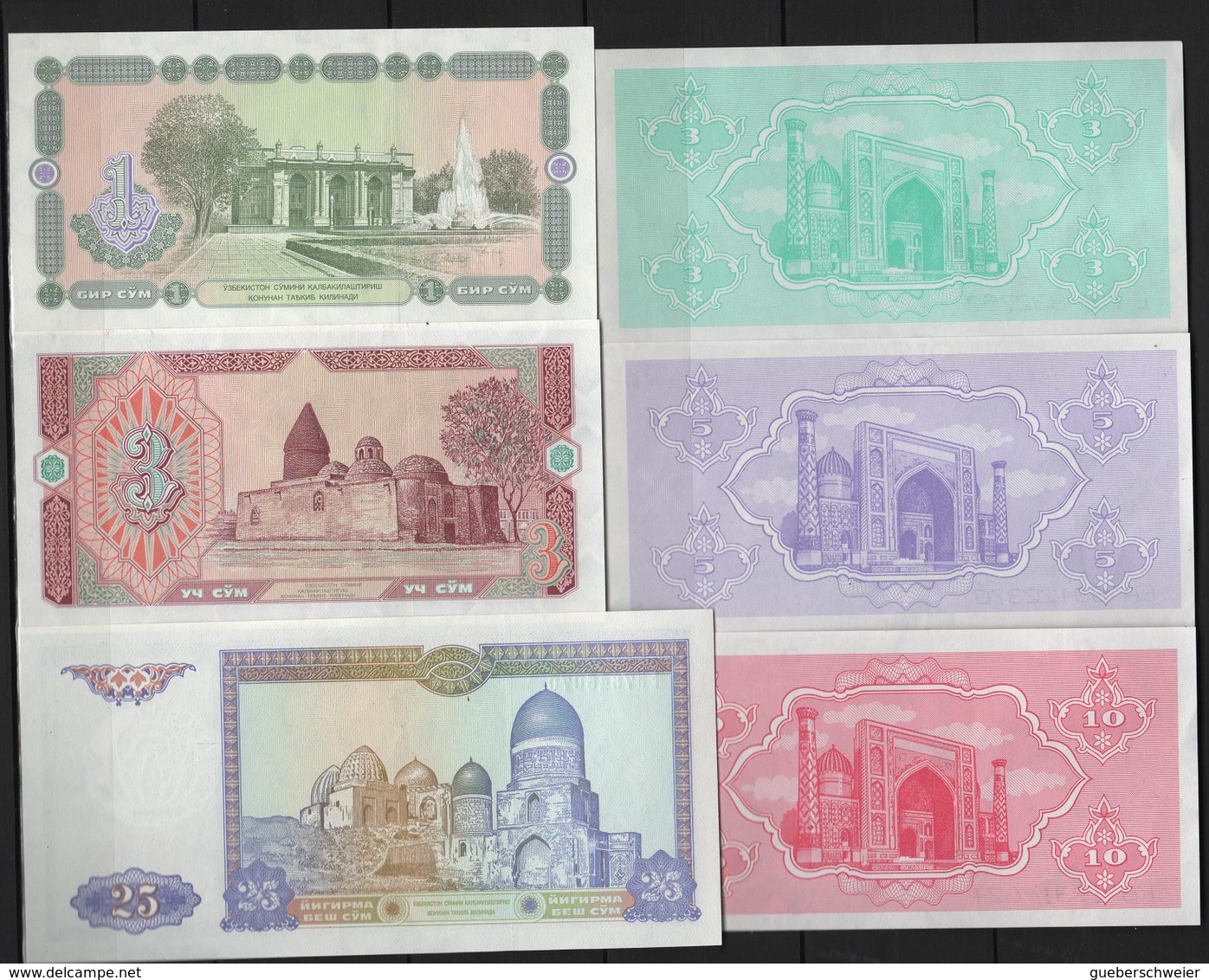 B 98 - OUZBEKISTAN Lot De 6 Billets Année 1992 Et 1994 états Neufs - Ouzbékistan