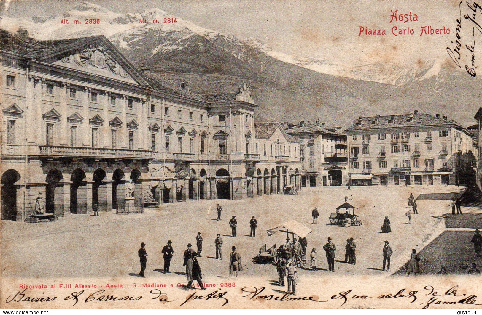 Italie : Aosta Piazza Carlo Alberto - Aosta