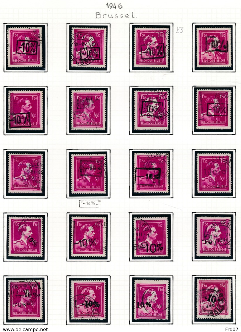 724N - Zie Scan - 20 X -10% Brussel - 1946 -10%