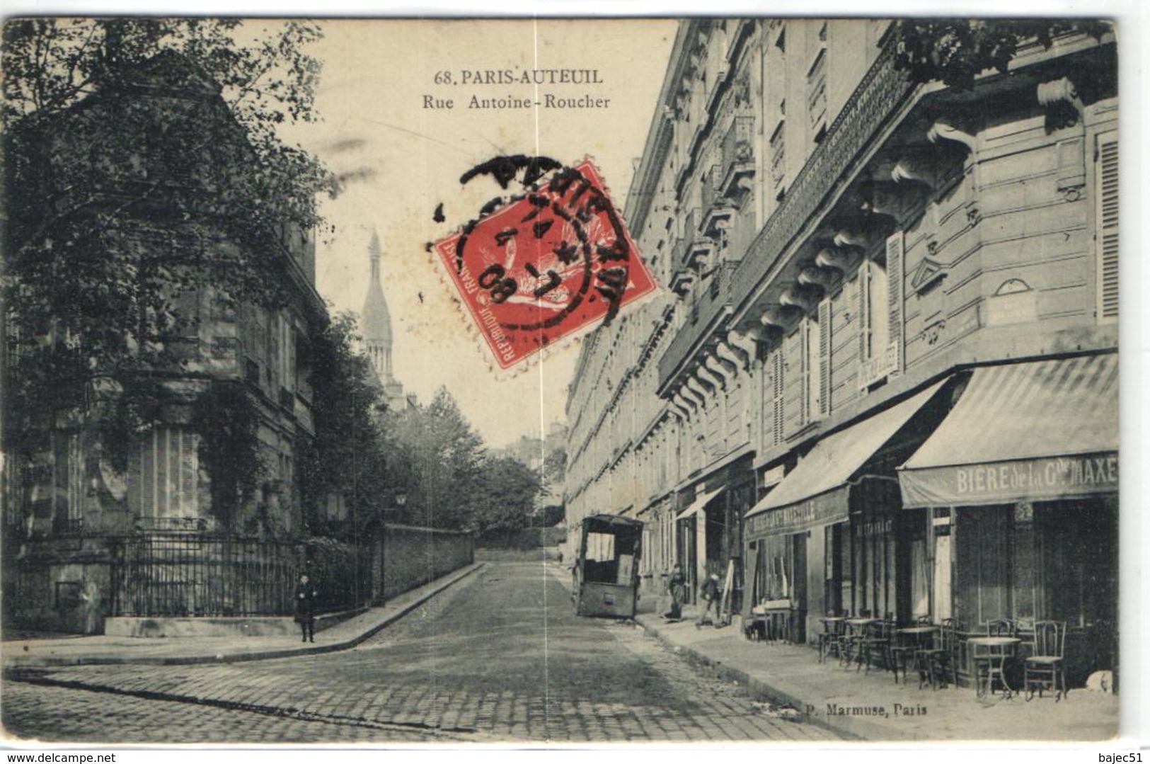 1 Cpa Paris Auteuil - Rue Antoine Roucher - Autres & Non Classés