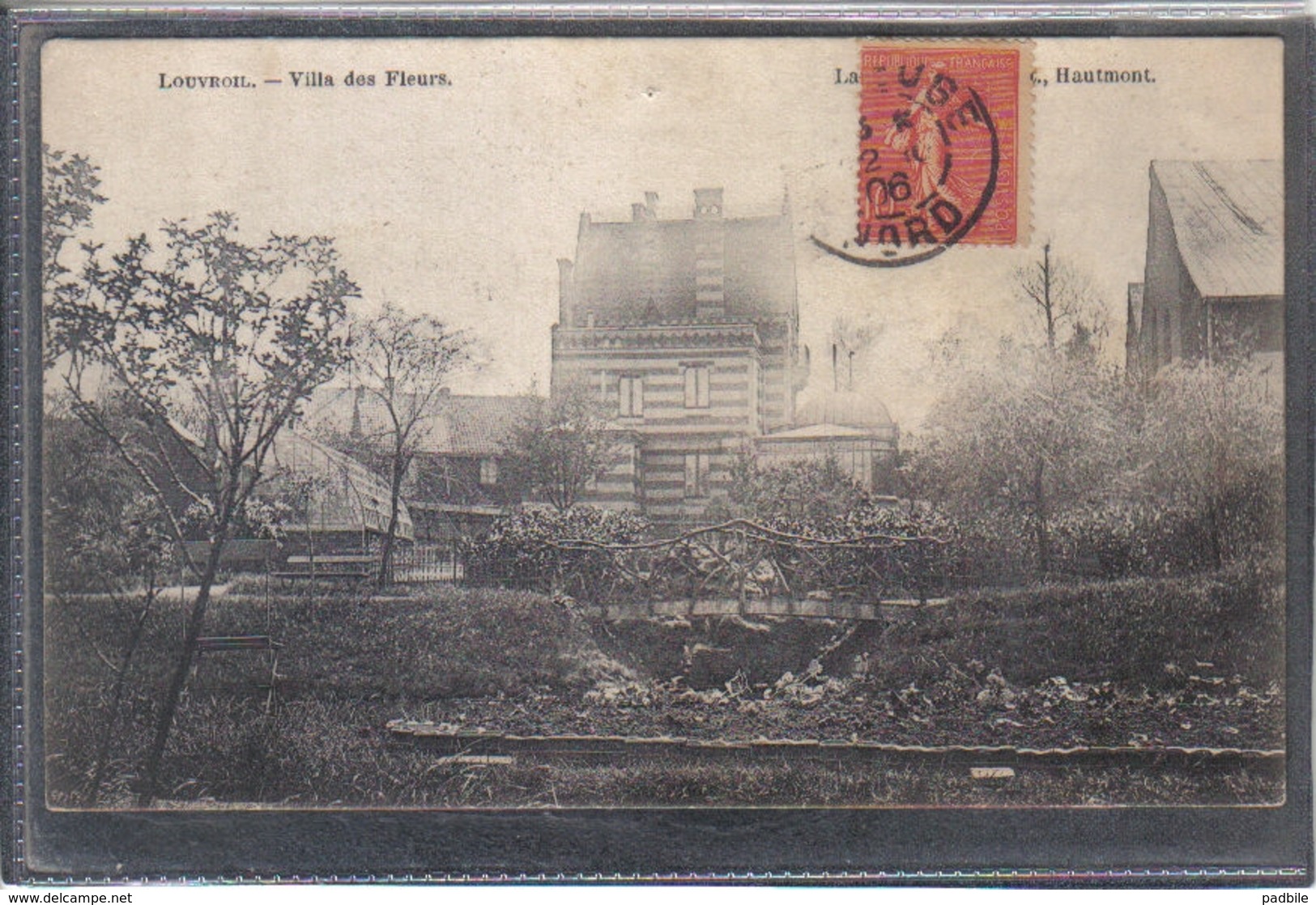 Carte Postale 59. Louvroil  Villa Des Fleurs Très Beau Plan - Louvroil