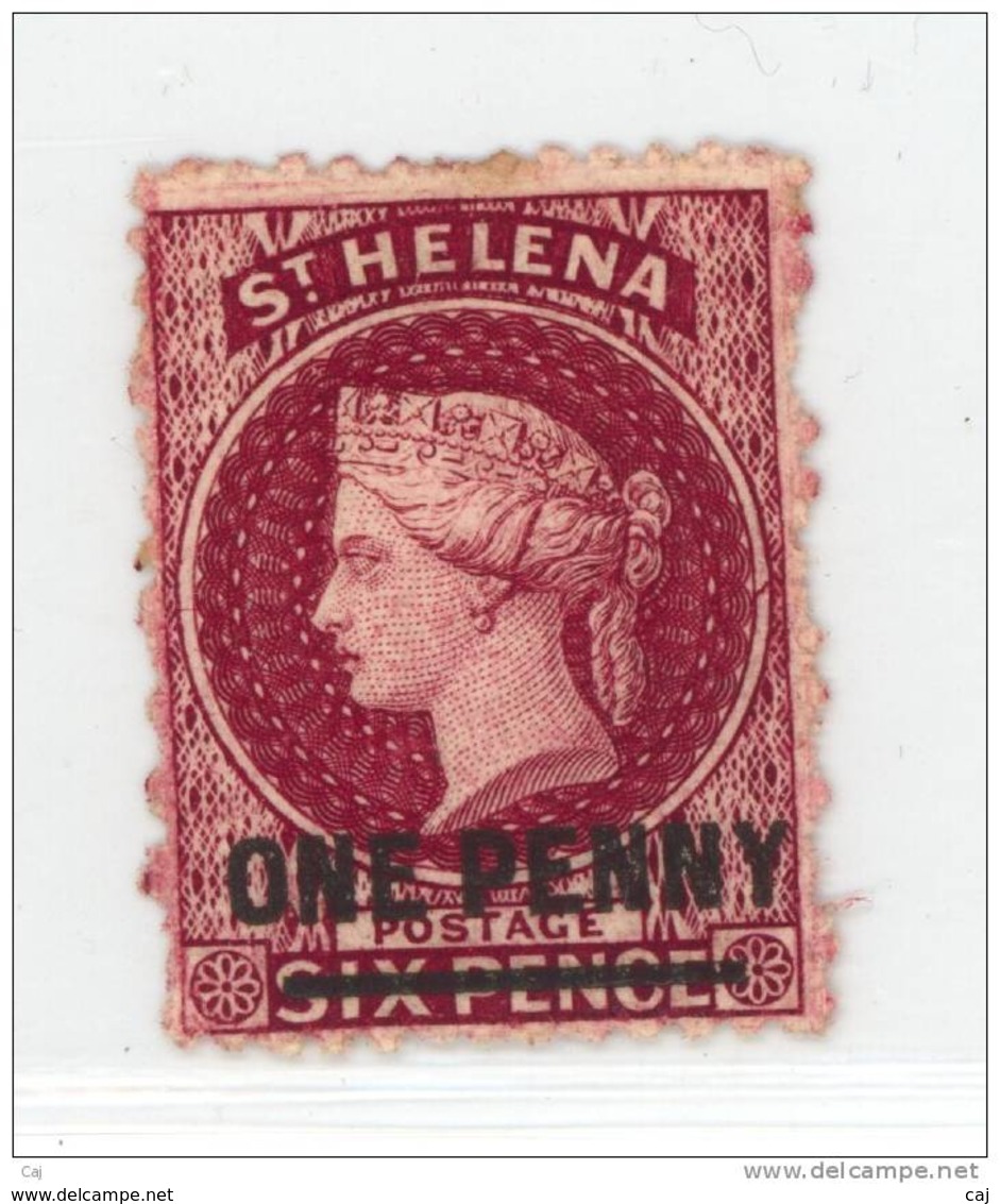 Sainte Hélène  -  1864  :  Yv  5a  (*) ,  Filigrane CC ,   Dentelé 12 1/2 Avec Trait De 14 1/2 Mm - Sainte-Hélène