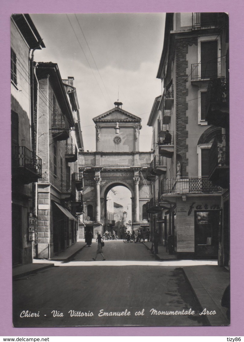 Chieri - Via Vittorio Emanuele Col Monumentale Arco - Altri & Non Classificati