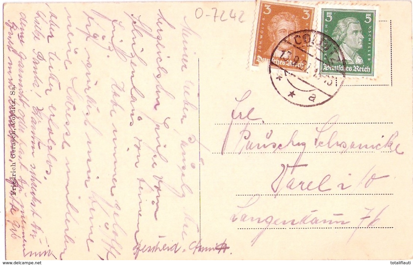 COLDITZ Sachsen Kaiserliches Post Amt Color Belebt Ackerwagen 13.9.1927 Gelaufen - Colditz