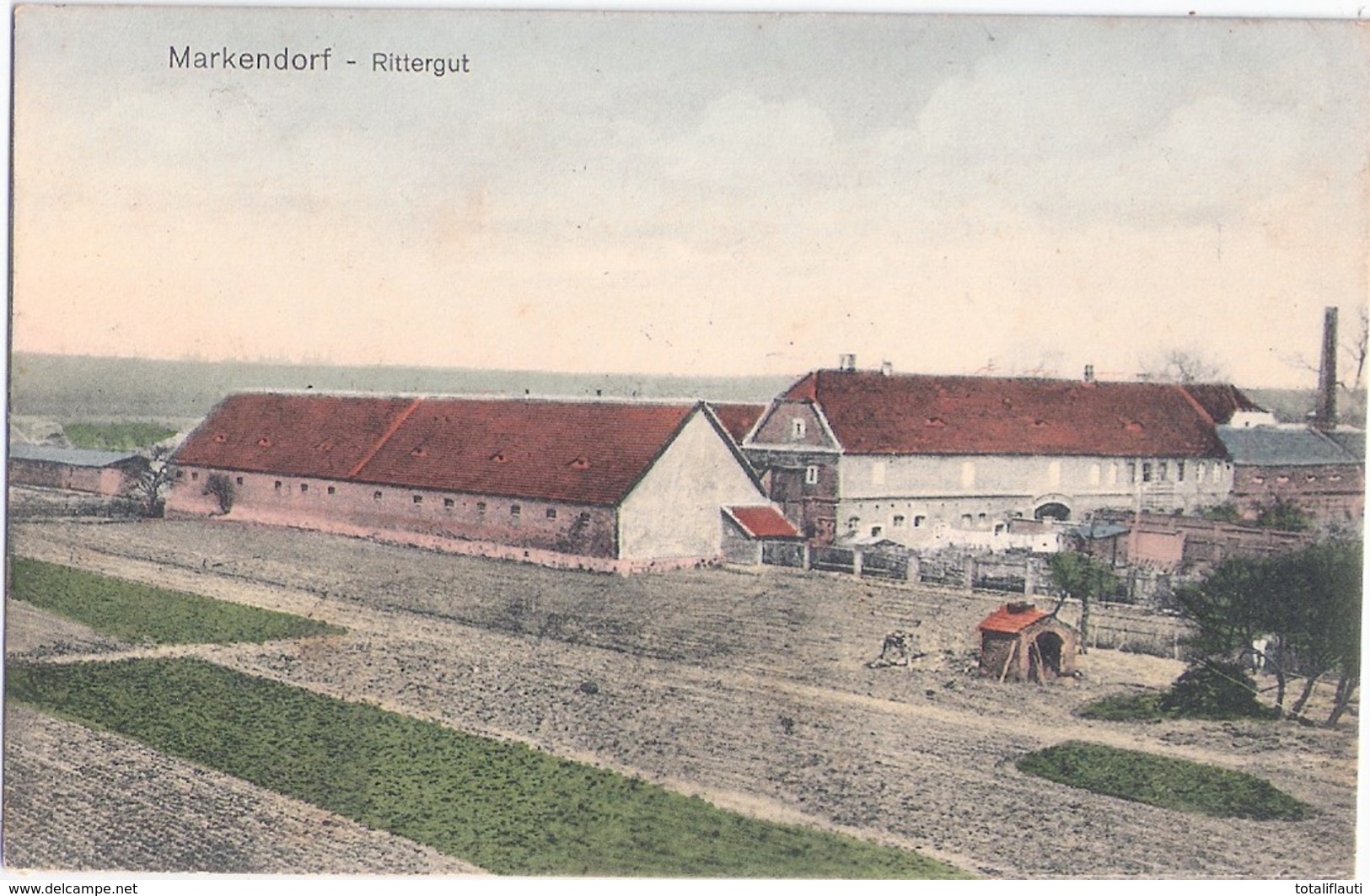 MARKENDORF Bei Jüterbog Rittergut Color Feldpost 19.1.1916 Formation Minenwerfer Schule - Jueterbog