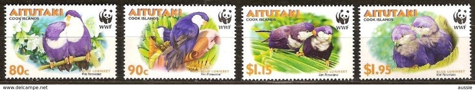 Aitutaki 2002 Yvertn° 589-92 *** MNH Cote 10 Euro Faune WWF Oiseaux Vogels Birds - Aitutaki