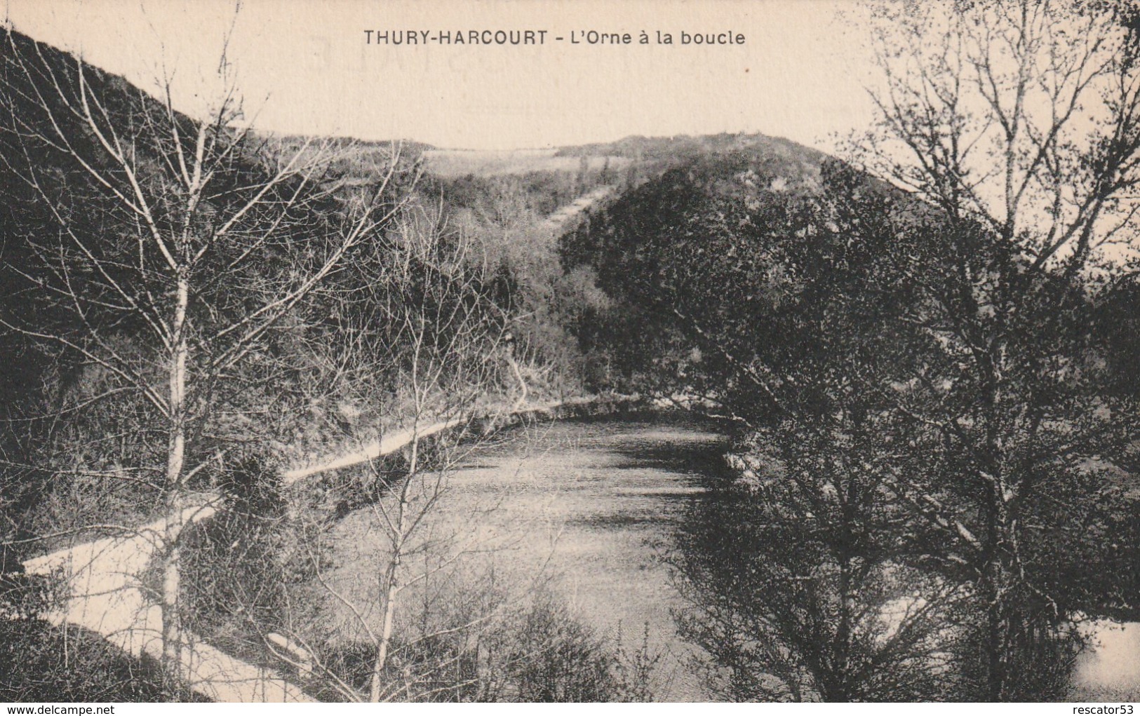 Rare Cpa Thury-Harcourt L'orne à La Boucle - Thury Harcourt