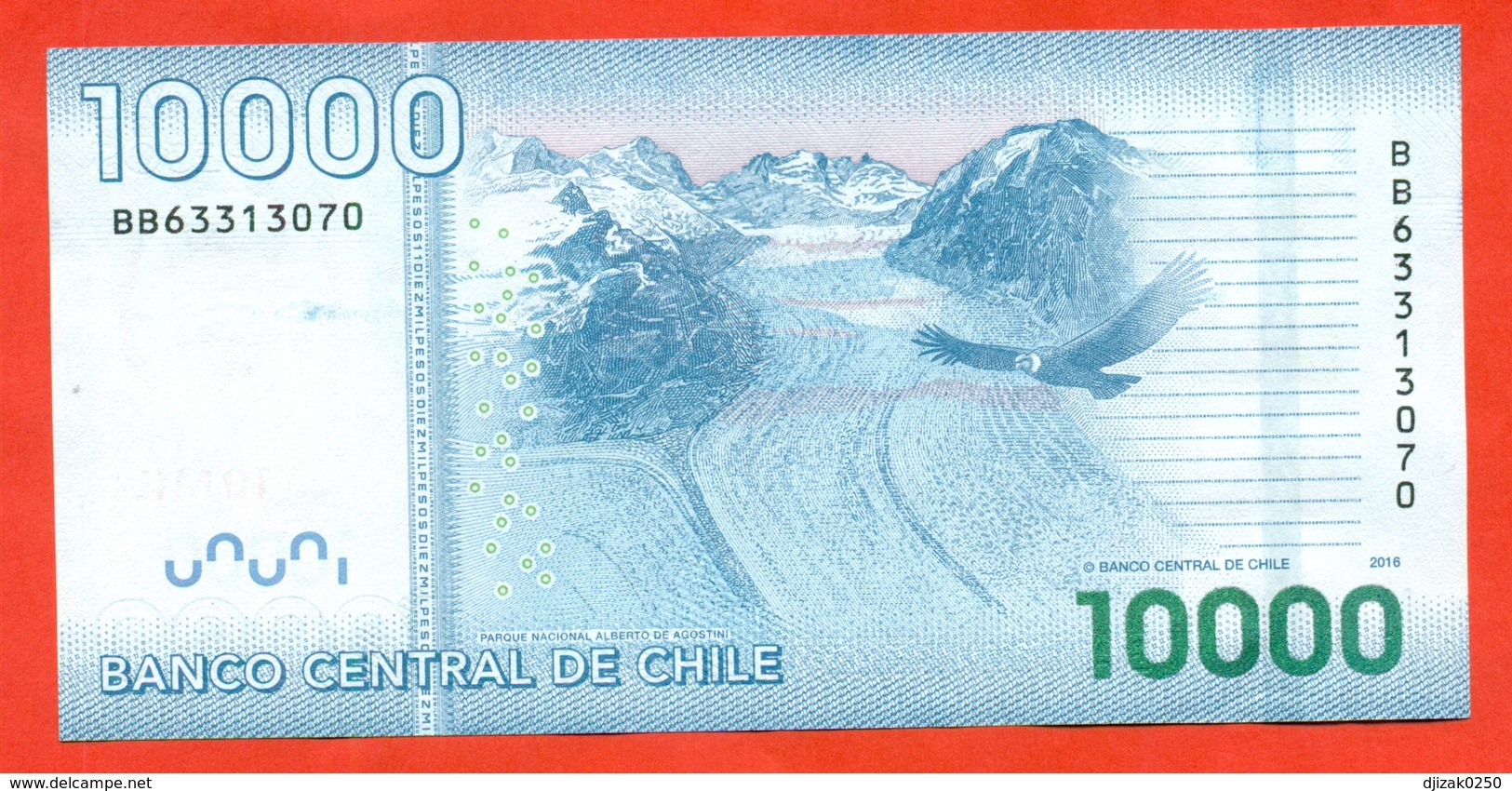 Chile  2016. 10000 Pesos..UNC. - Cile