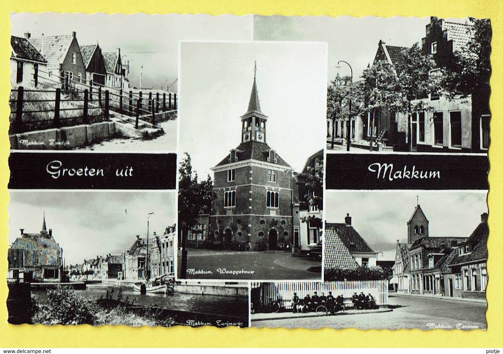 * Makkum (Friesland - Nederland) * (Uitg Vakantie Centrum De Holle Poarte) Groeten Uit Makkum, Zeedijk, Waaggebouw - Makkum