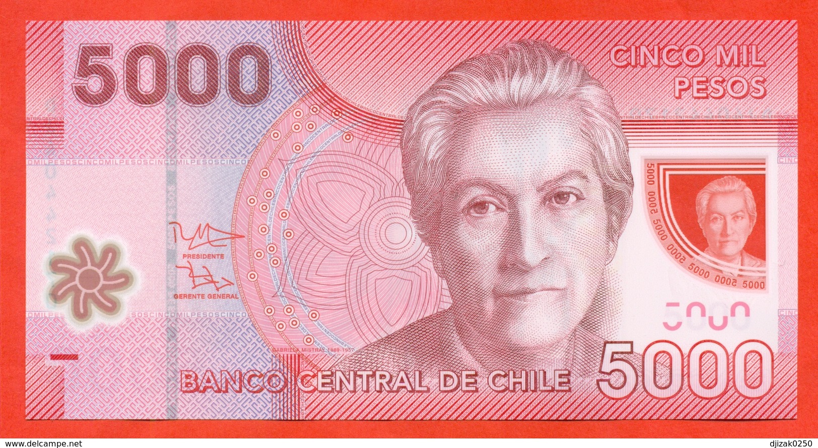 Chile  2014. 5000 Pesos. Plastic.UNC. - Chile