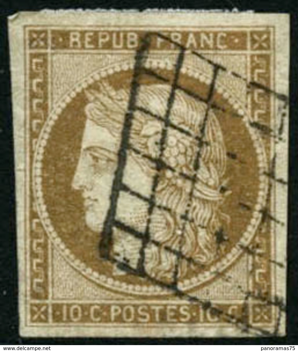 Oblit. N°1 10c Bistre - TB - 1849-1850 Ceres