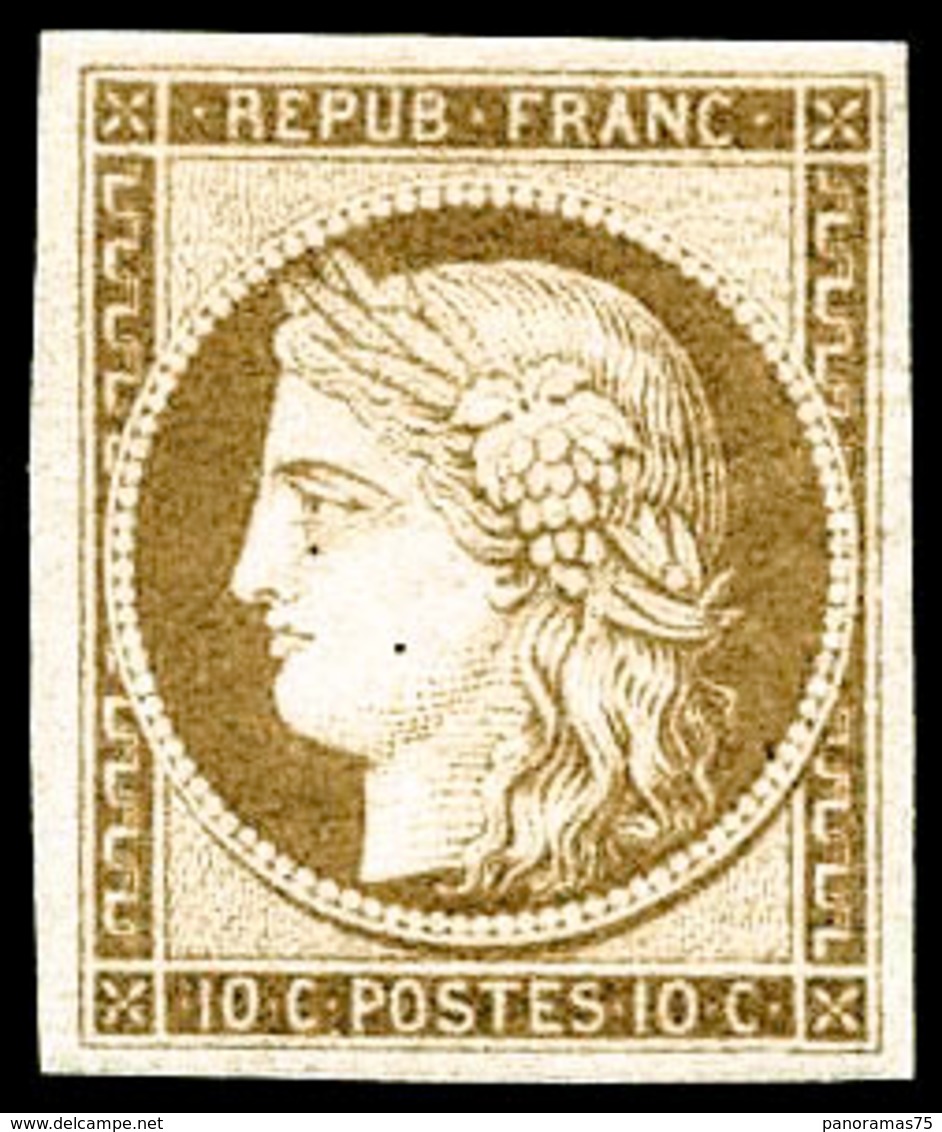 ** N°1F  10c Bistre, Réimp - TB - 1849-1850 Cérès