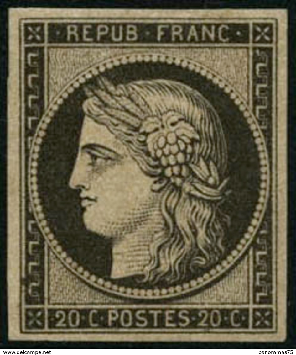 * N°3F 20c Noir, Réimp - TB - 1849-1850 Cérès