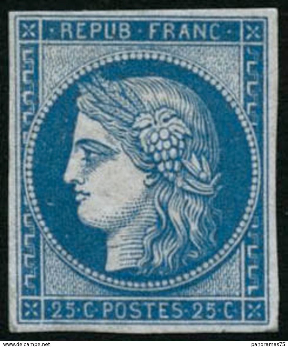 ** N°4d 25c Bleu, Réimp - TB - 1849-1850 Cérès