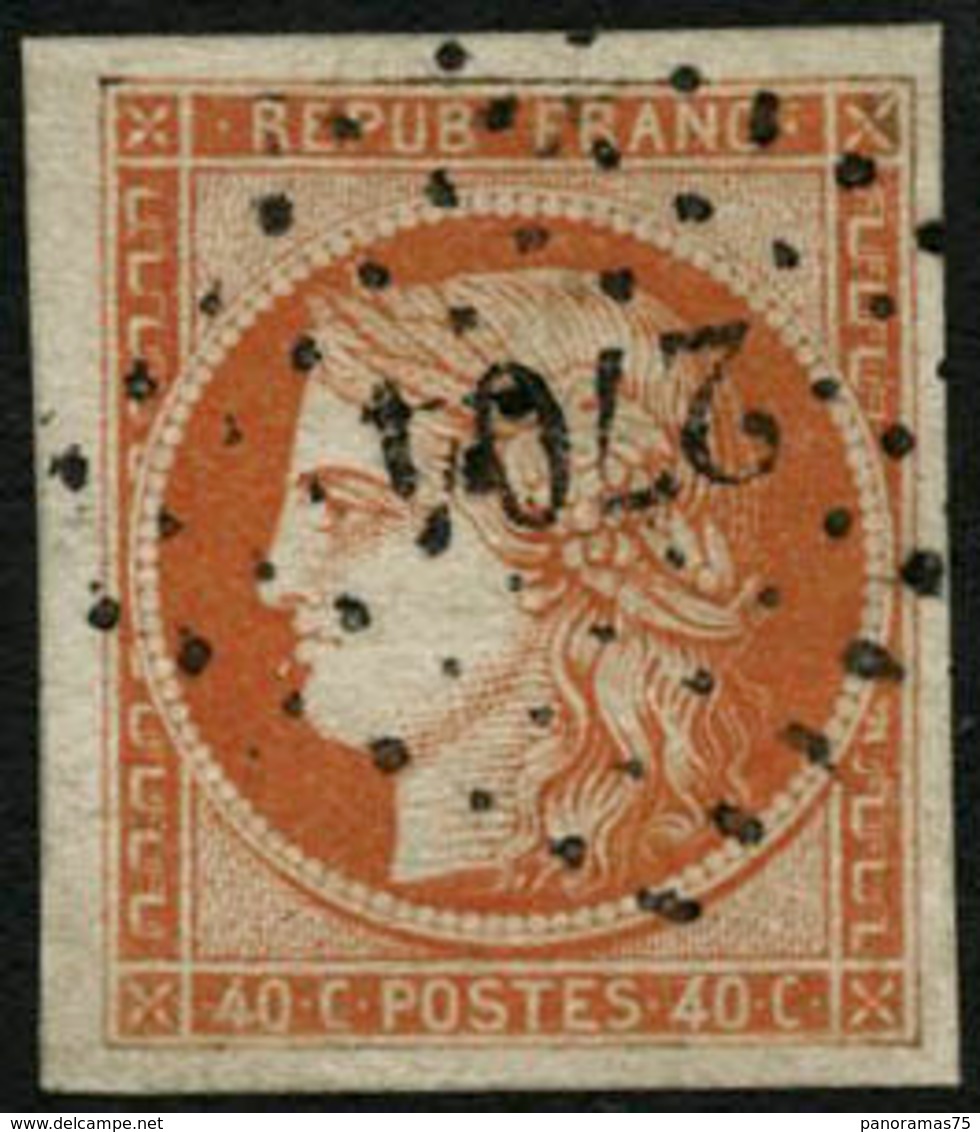 Oblit. N°5 40c Orange - TB - 1849-1850 Cérès